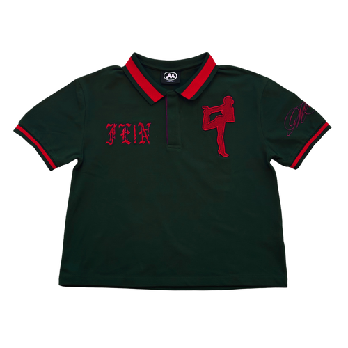 Men's Fein Polo (Green/Red)